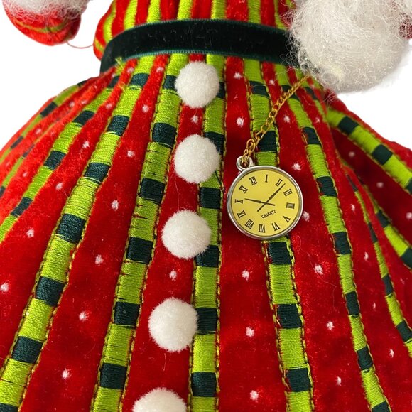 Vtg Dept 56 Patience Brewster Santa Claus Krinkles figureRed Green Christmas - Picture 6 of 9